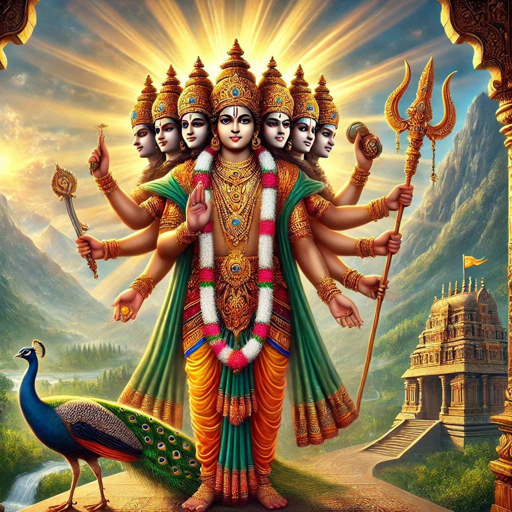 Lord Muruga and six Mukhi