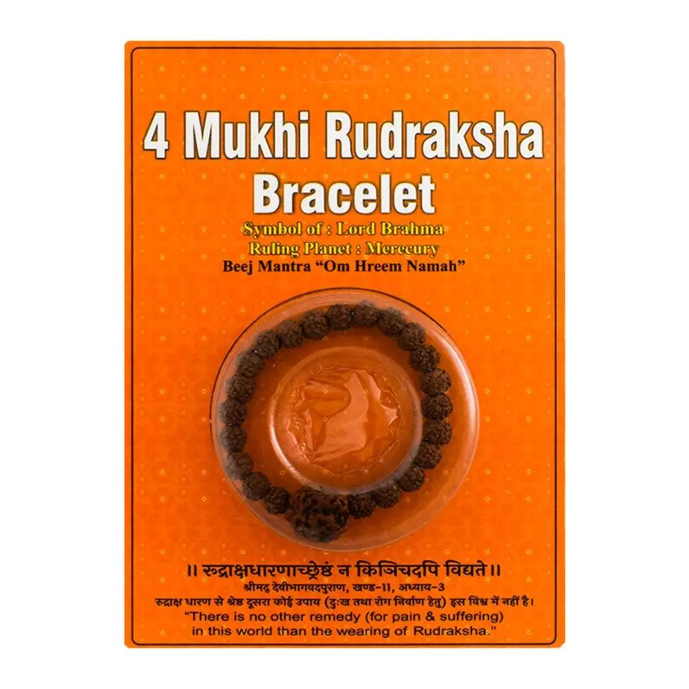 Packaged - Four Mukhi Bracelet Rudra Kailash