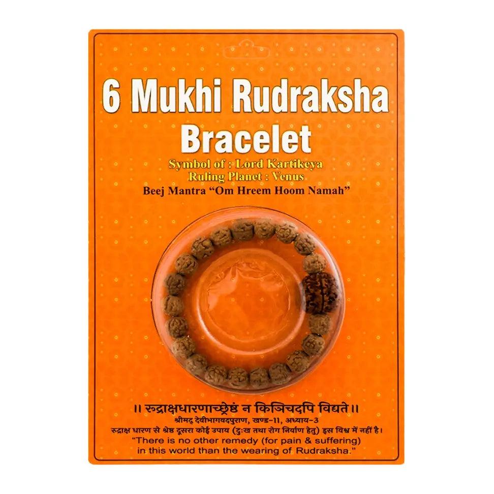 Packaged - Six Mukhi Bracelet Rudra Kailash