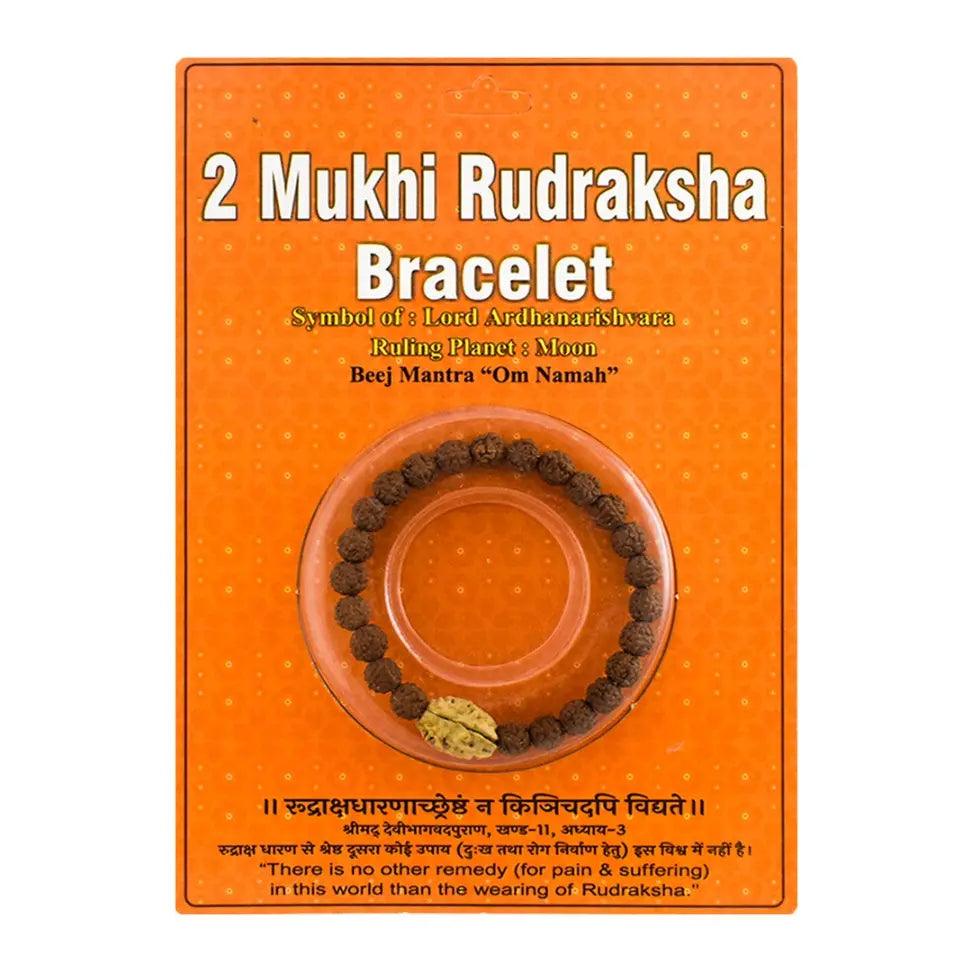 Packaged - Two Mukhi Bracelet Rudra Kailash